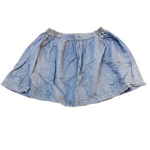 See by Chloé A Line Button Down Denim Jean Mini Skirt SZ04